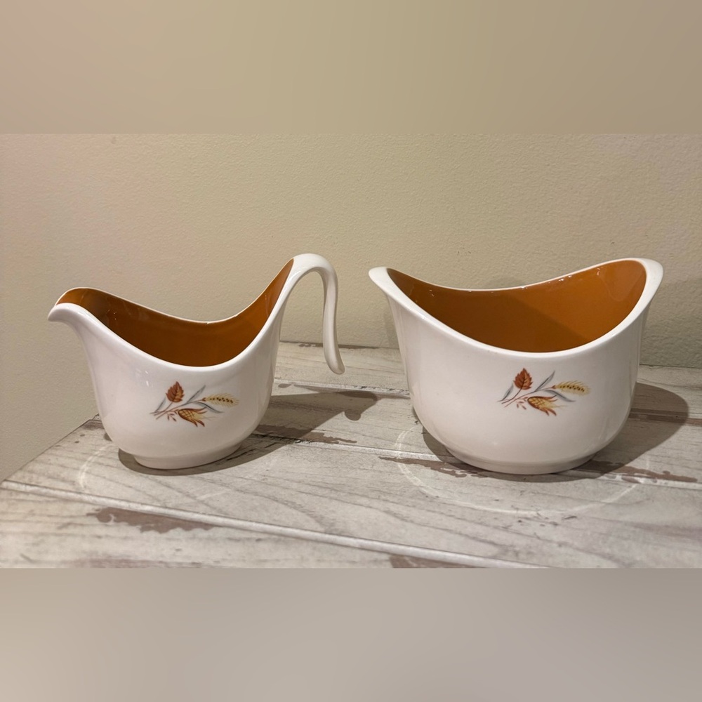Vintage Taylor Smith & Taylor TS&T Earthenware Set Autumn Harvest Pattern